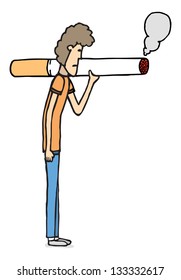 Guy carrying cigarette