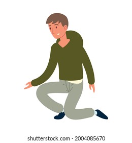 guy character on white background