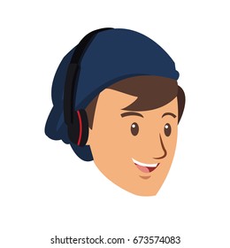 guy character student face smile people