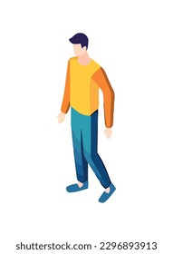 guy character walking design icon isolated
