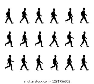 The guy comes with a backpack. Set of silhouettes