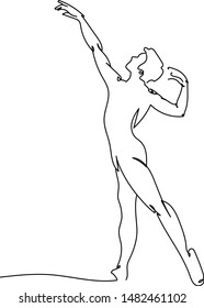 guy dancer drawn by line