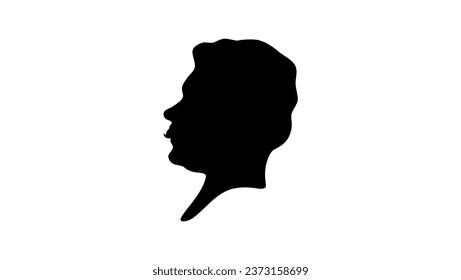 Guy de Maupassant Silhouette, hochwertiger Vektorgrafik