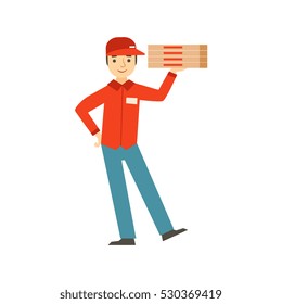 Guy Delivering Pizza,Part Of Italian Fast Food Cuisine Restaurant Takeout Delivery Service Collection Of Illustrations