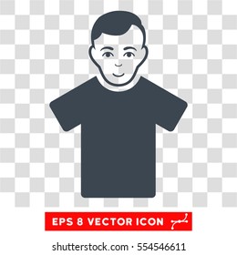 Guy EPS vector pictogram. Illustration style is flat iconic smooth blue symbol on chess transparent background.