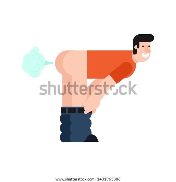 Guy Fart Man Took Off His Stock Vector Royalty Free