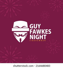 Guy Fawkes day. International celebration day vector template. Festival worldwide illustration. Fit for banner, cover, background, backdrop, poster. Vector Eps 10.