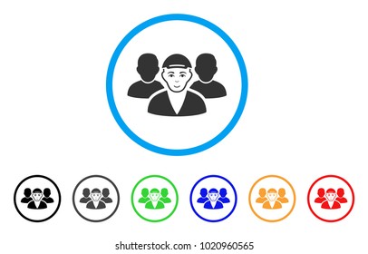 Guy Friends rounded icon. Style is a flat guy friends grey symbol inside light blue circle with black, gray, green, blue, red, orange variants. Positive guy friends vector pictogram.