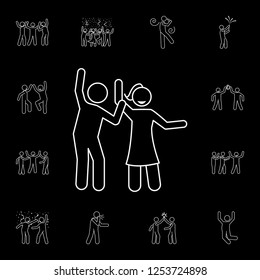 guy with a girl dancing icon. Detailed set of people celebration icons. Premium graphic design. One of the collection icons for websites, web design, mobile app