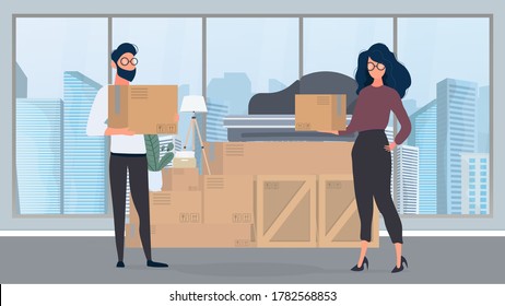 Demenagement Bureaux Illustrations Images Et Images Vectorielles De Stock Shutterstock