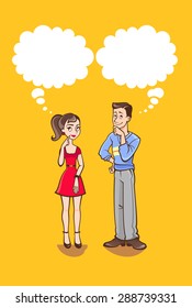 guy and girl talking 