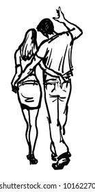 guy and girl walking