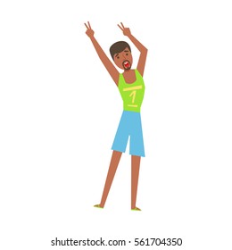 Guy With Goatee In Flip-Flops Dancing, Part Of Funny Drunk People Having Fun At The Party Series