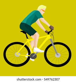 the guy goes by bicycle