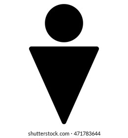 Guy icon. Vector style is flat iconic symbol with rounded angles, black color, white background.