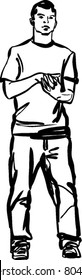 guy in jeans and a T-shirt