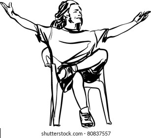 guy in jeans and a T-shirt