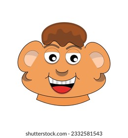 Guy with large chin and small forehead (Triangular shape)