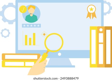 El tipo está buscando un usuario con una calificación por estrellas para un trabajo.