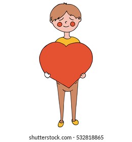 The guy in love, a card for St. Valentine's Day