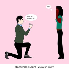 Guy makes a marriage proposal