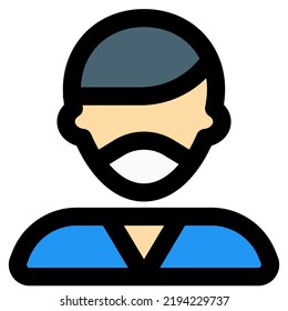 Guy in mask having side parted haircut