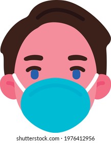 Guy with mask illustration digital
