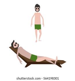 the guy on the beach