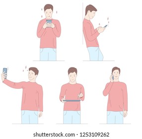 Guy with a phone set