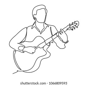 Guy Playing Guitar Vector Illustration Isolated Stock Vector (Royalty ...