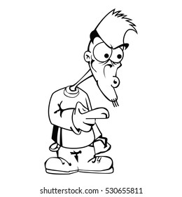 guy pointing with finger cartoon