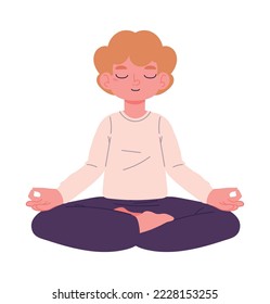 tipo en prácticas icono de meditación aislado