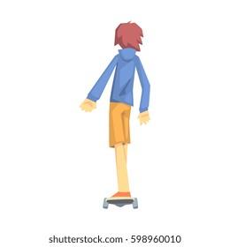 Guy Riding A Skateoard, Part Of Teenagers Practicing Extreme Sports For Recreation Set Of Cartoon Characters