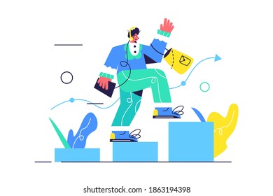 El tipo está corriendo con un horario ascendente