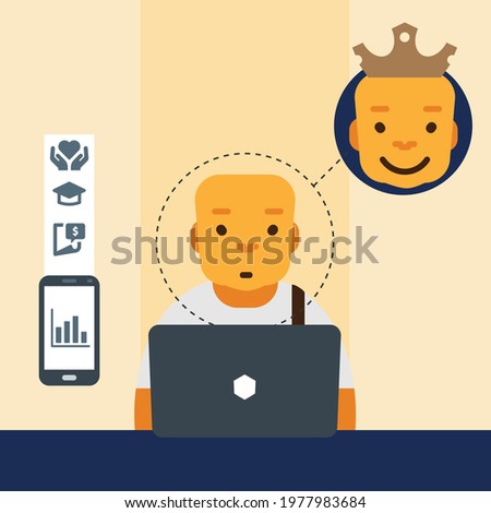 Guy seeing opportunities on the internet