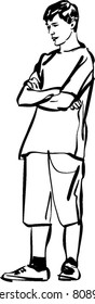 guy in shorts and a T-shirt