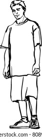 guy in shorts and a T-shirt