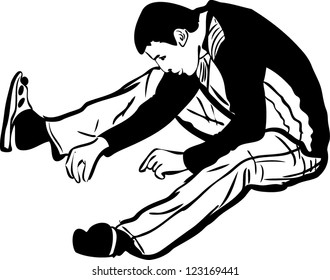 guy sitting on the floor
