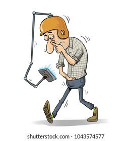 Guy staying connected on smartphone