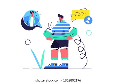 El tipo está hablando por teléfono