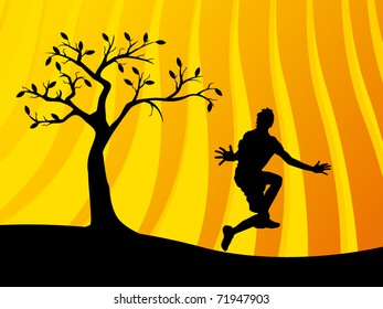 Guy and tree