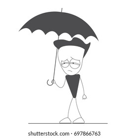 Guy with an umbrella