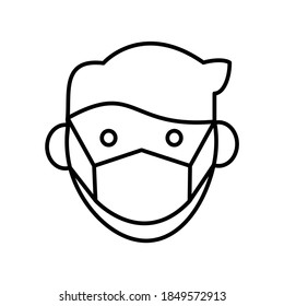 Guy mit Gesichtsmaske-Symbol