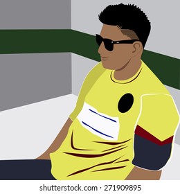 Guy with yellow shirt
