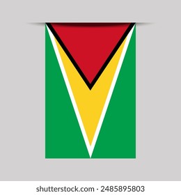 Guyana Banner Flag Vector Illustration