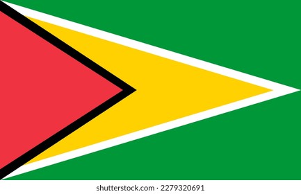 Guyana country flag vector. Guyana country flag illustration.