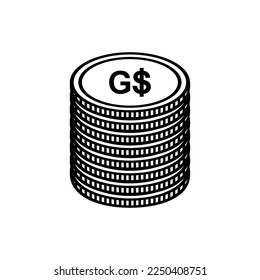 Guyana Currency, Guyanaese Dollar Icon, GYD Sign. Vector Illustration