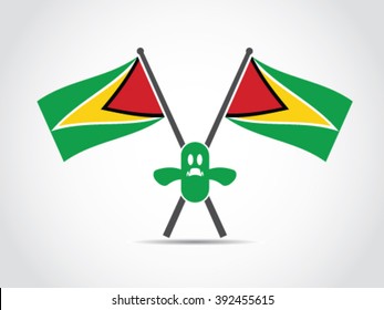 Guyana Emblem Ghost Halloween