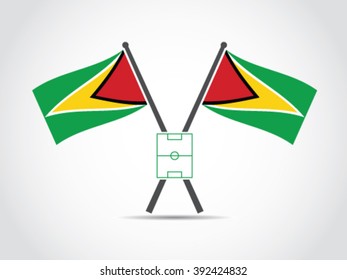 Guyana Emblem Soccer Field