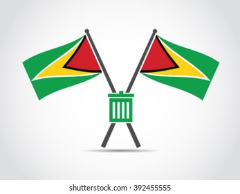 Guyana Emblem Trash Junk